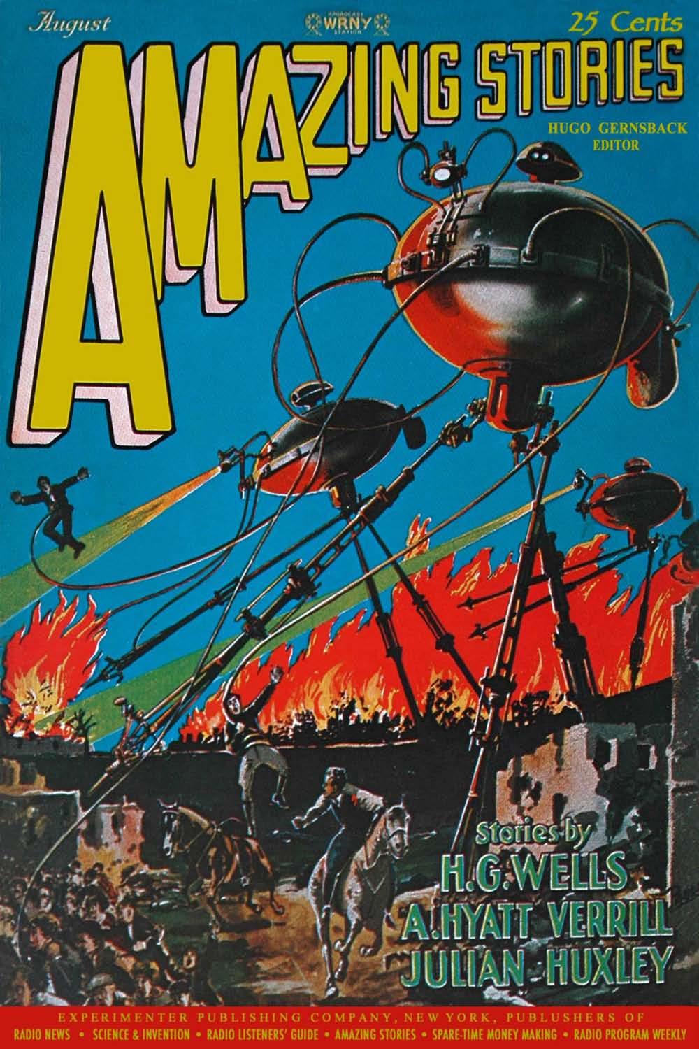 Book Cover For Amazing Stories v2 5 - The War of the Worlds - H. G. Wells