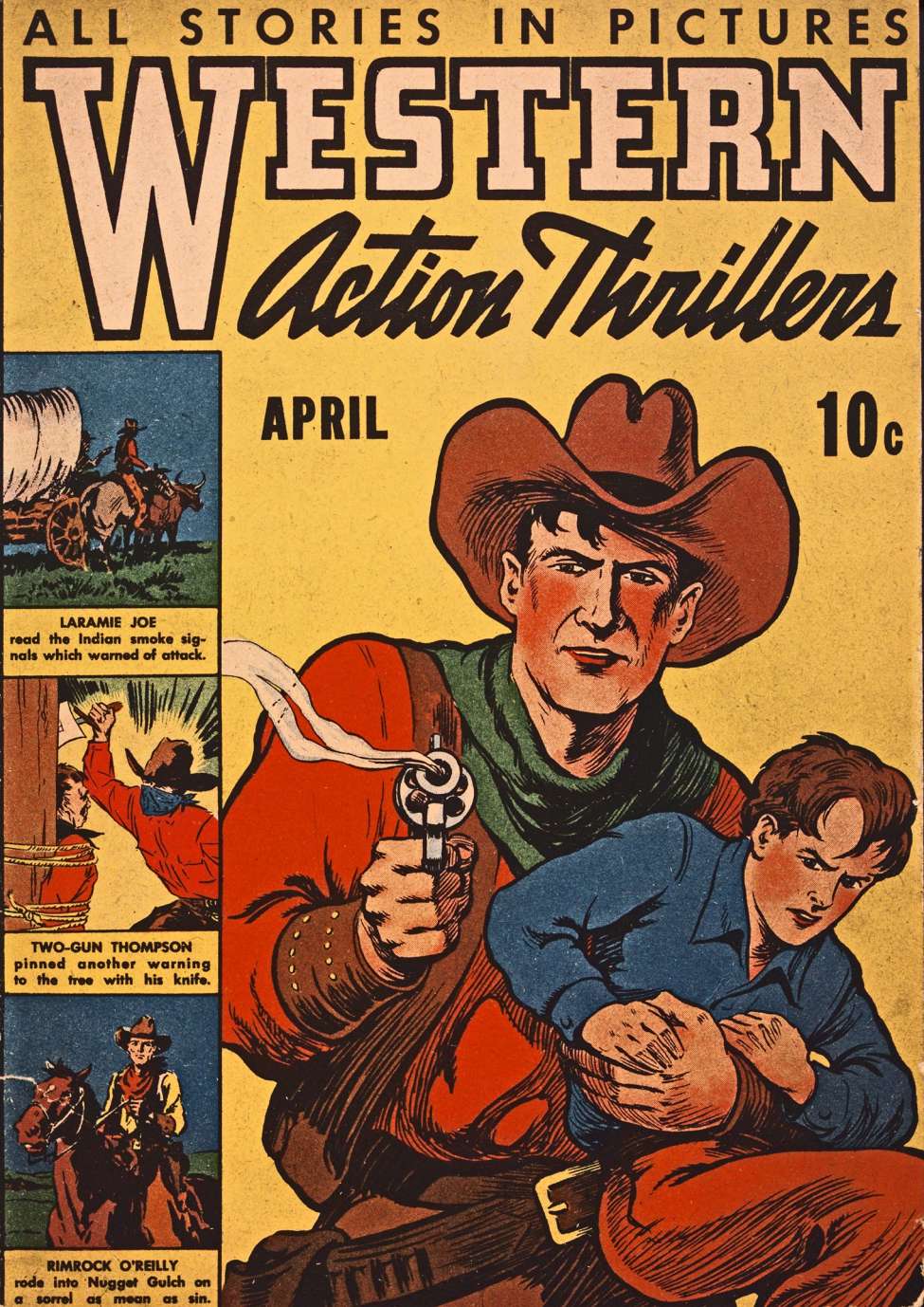Comic Book Cover For Western Action Thrillers