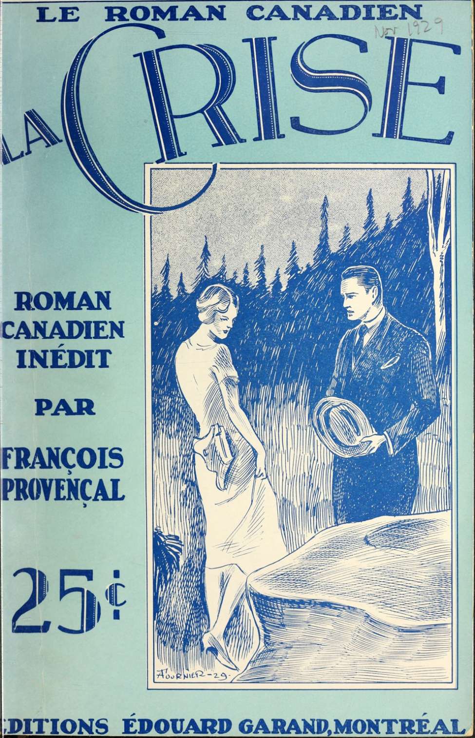 Book Cover For Le Roman Canadien 59 - La crise