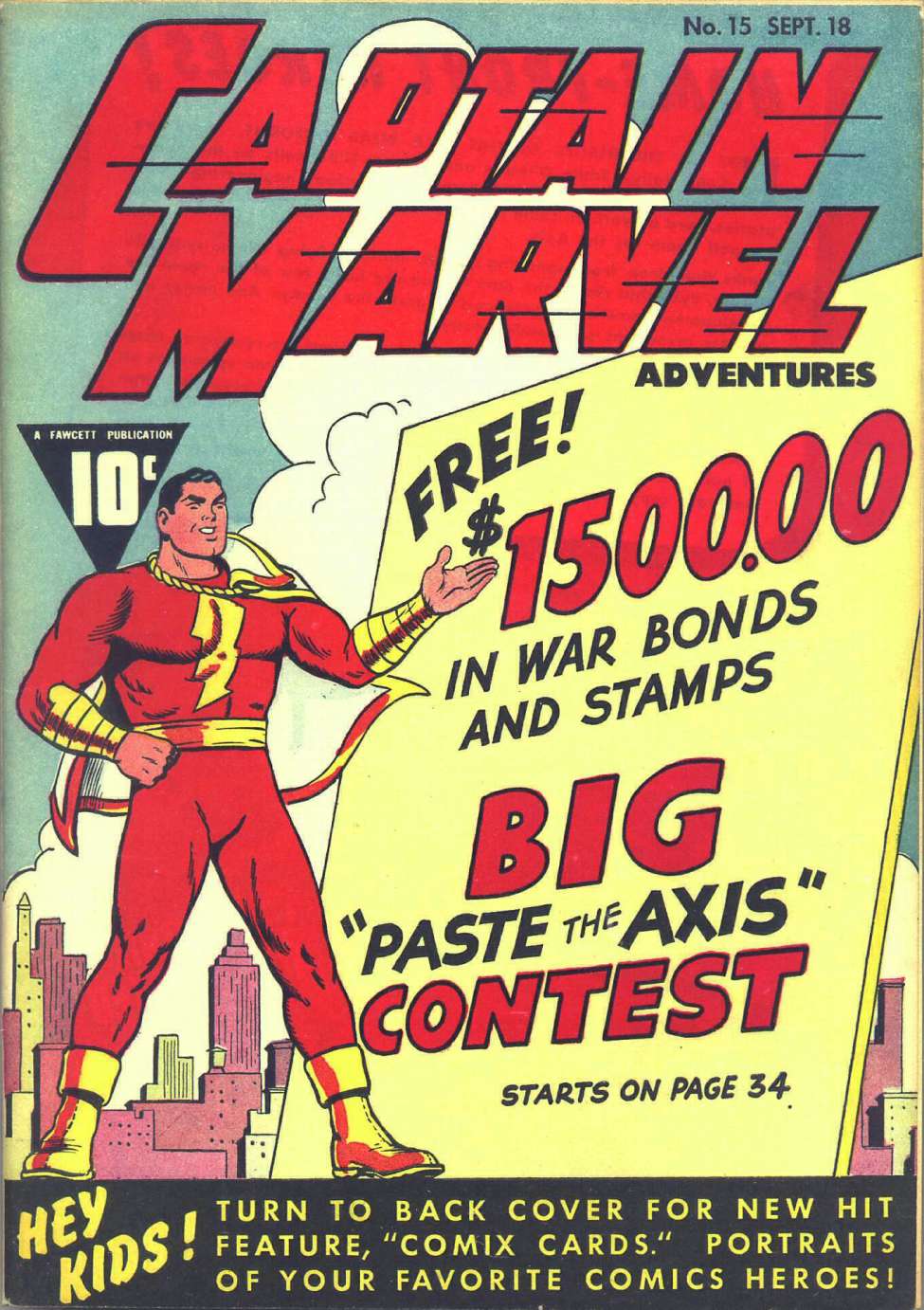 Comic Book Cover For Captain Marvel Adventures 15