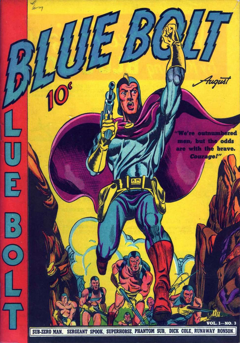 Comic Book Cover For Blue Bolt v1 3 (paper/4fiche) - Version 2