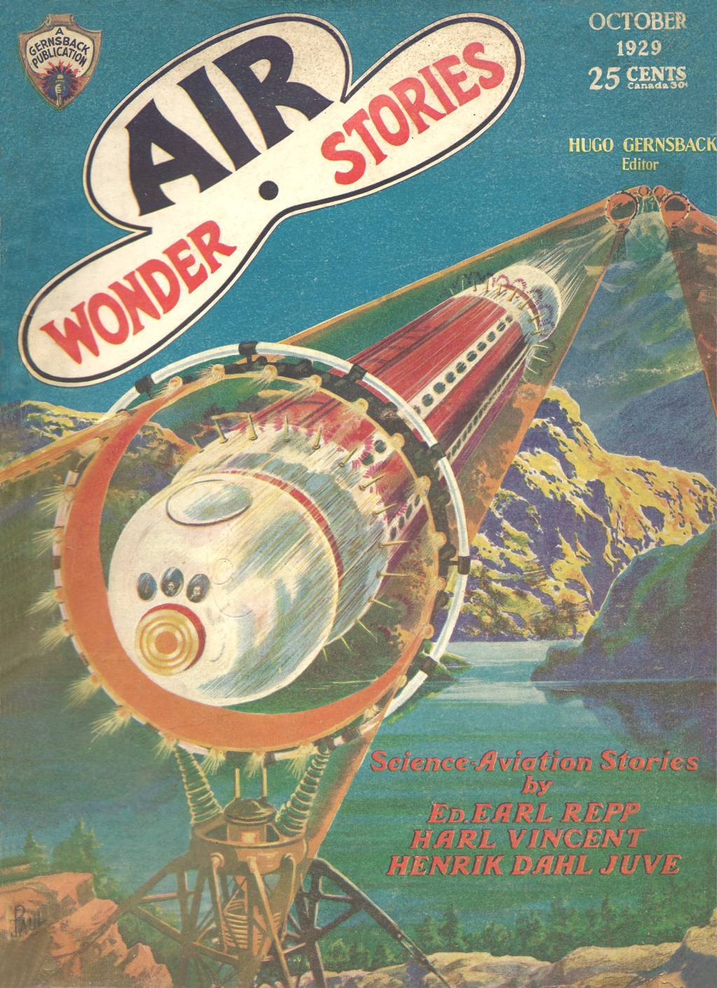 Comic Book Cover For Air Wonder Stories 4 - The Sky Maniac - Henrik Dahl Juve