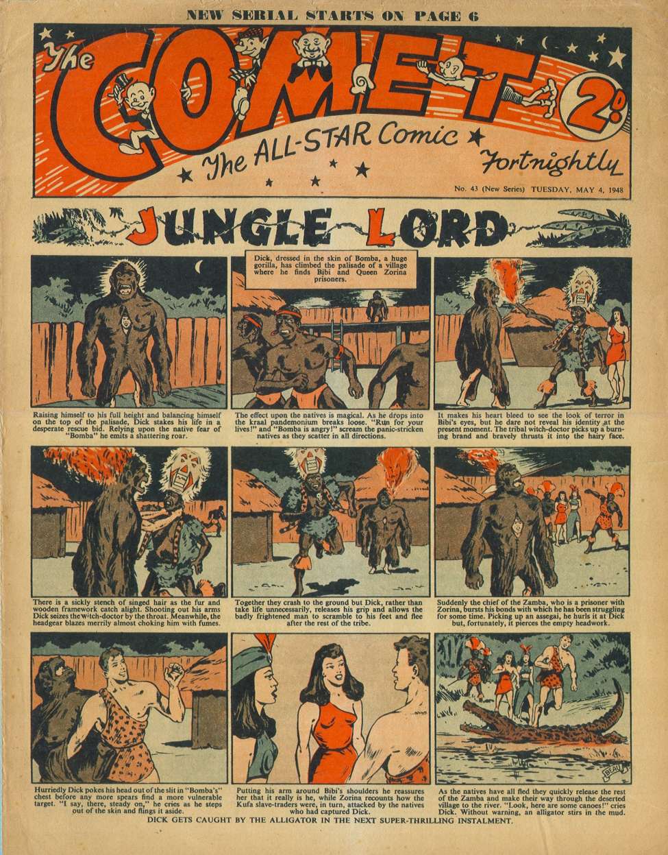 Comic Book Cover For The Comet 43