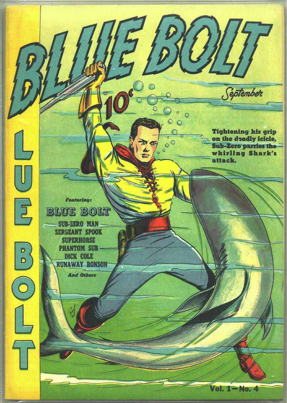 Comic Book Cover For Blue Bolt v1 4 (paper/2fiche)