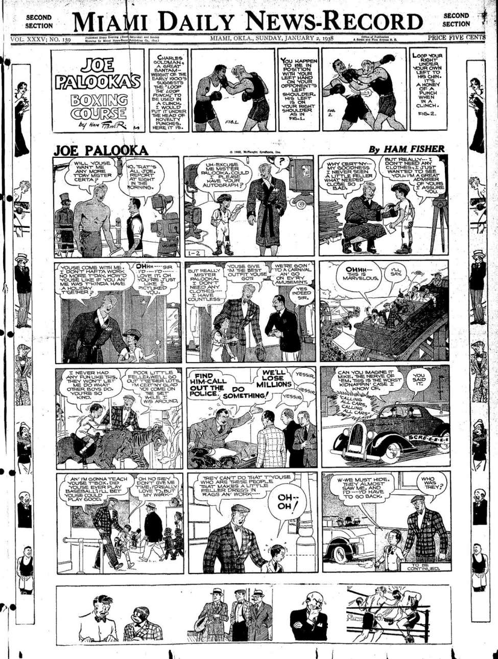Comic Book Cover For Joe Palooka 1938