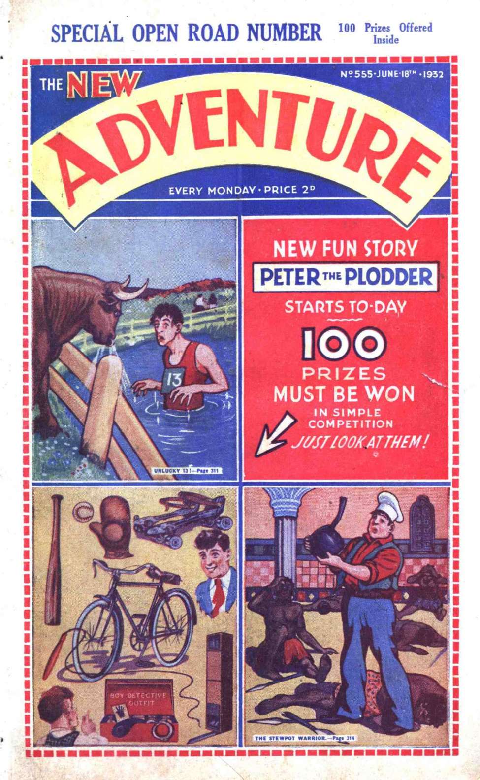 Comic Book Cover For Adventure 555
