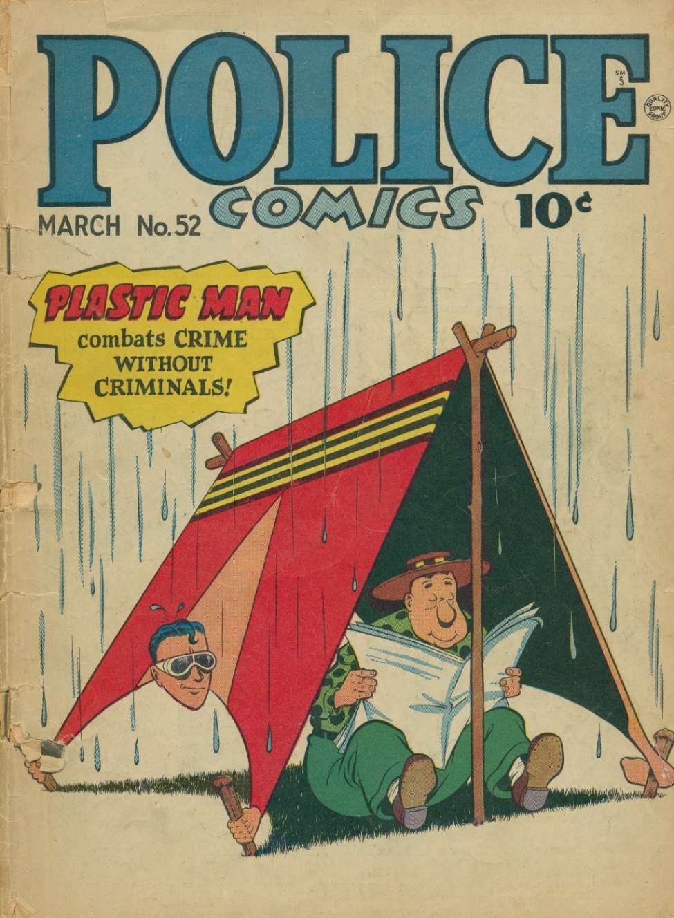 Comic Book Cover For Police Comics 52