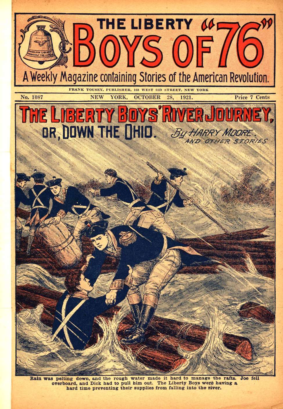 Book Cover For The Liberty Boys of 76 1087 - The Liberty Boys' River Journey