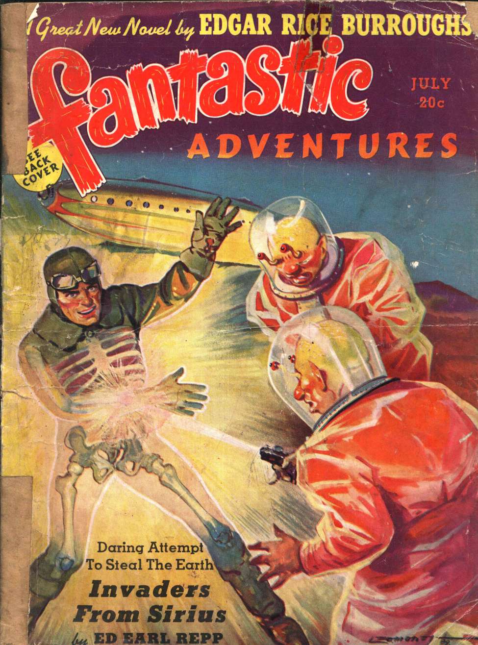 Book Cover For Fantastic Adventures v1 2 - The Scientist's Revolt - Edgar Rice Burroughs