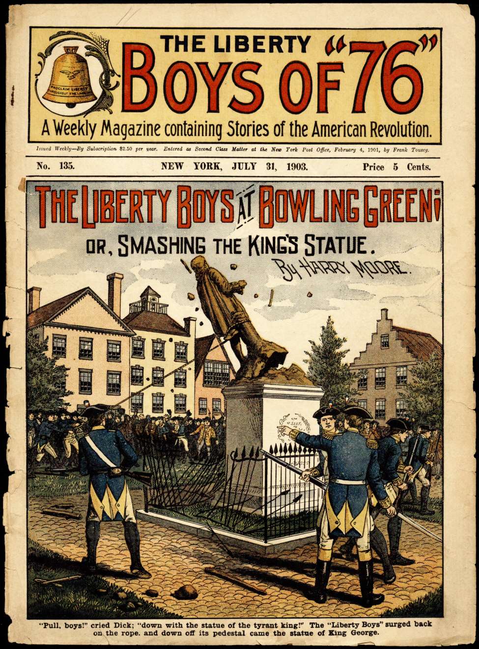 Book Cover For The Liberty Boys of 76 135 - The Liberty Boys at Bowling Green