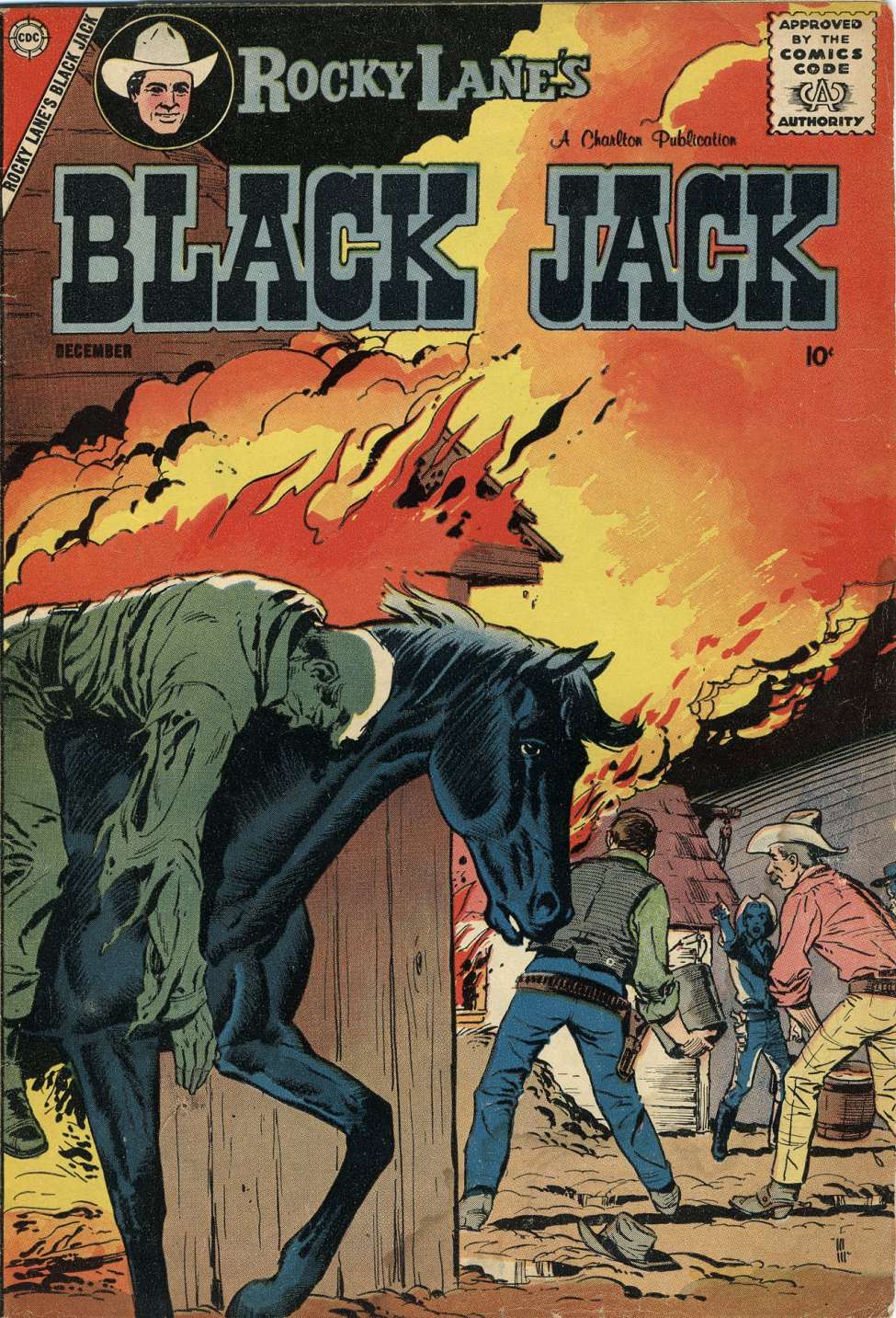 Comic Book Cover For Rocky Lane's Black Jack 25
