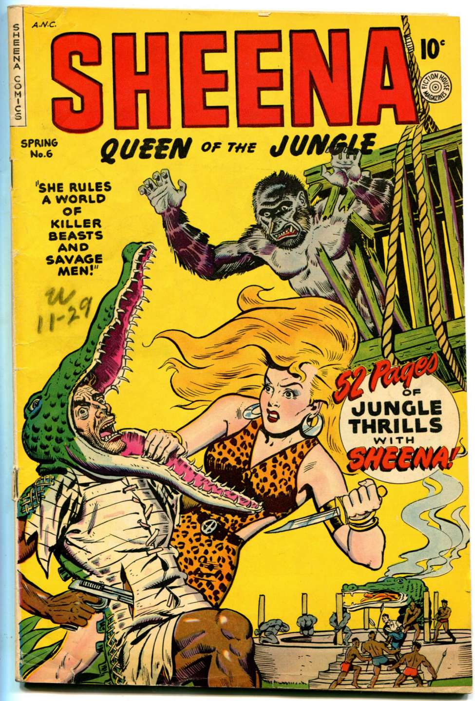 Comic Book Cover For Sheena, Queen of the Jungle 6