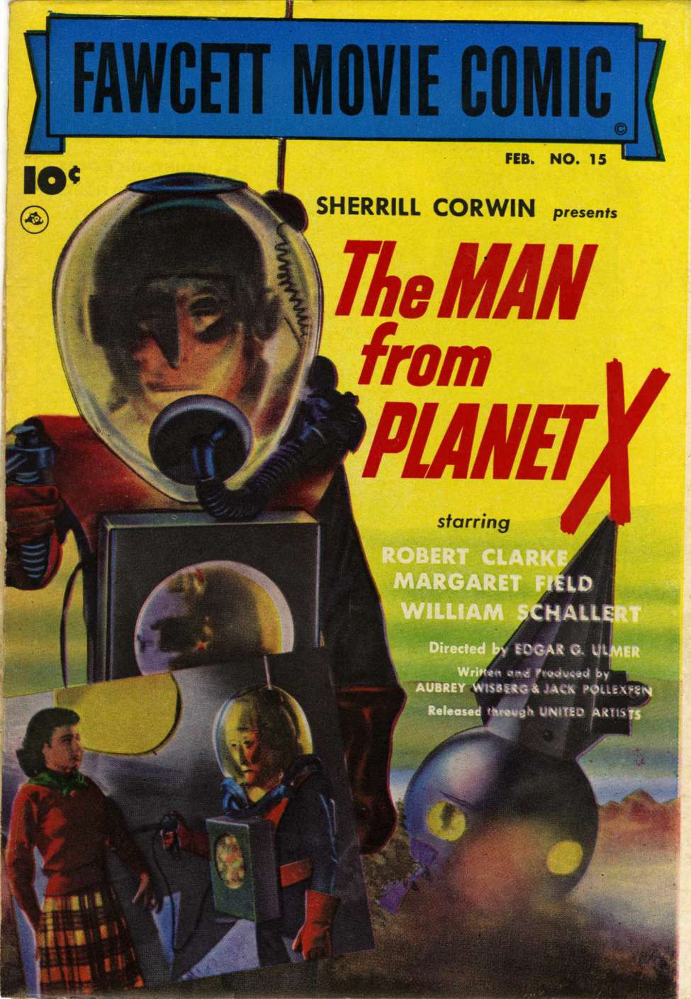 Comic Book Cover For Fawcett Movie Comic 15 - The Man from Planet X