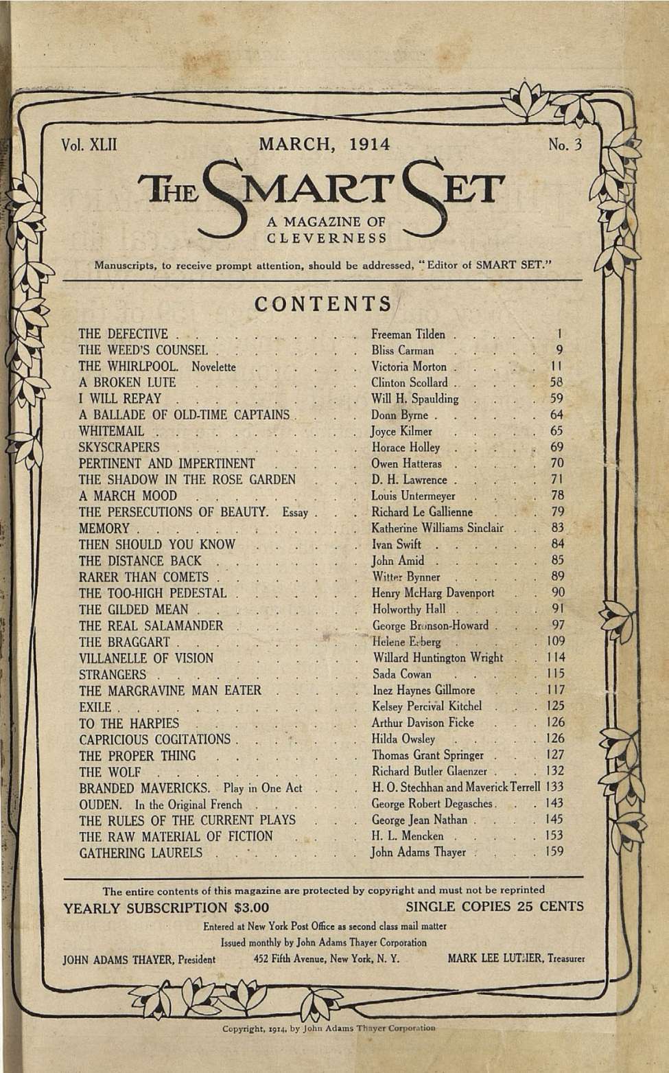 Book Cover For The Smart Set v42 3