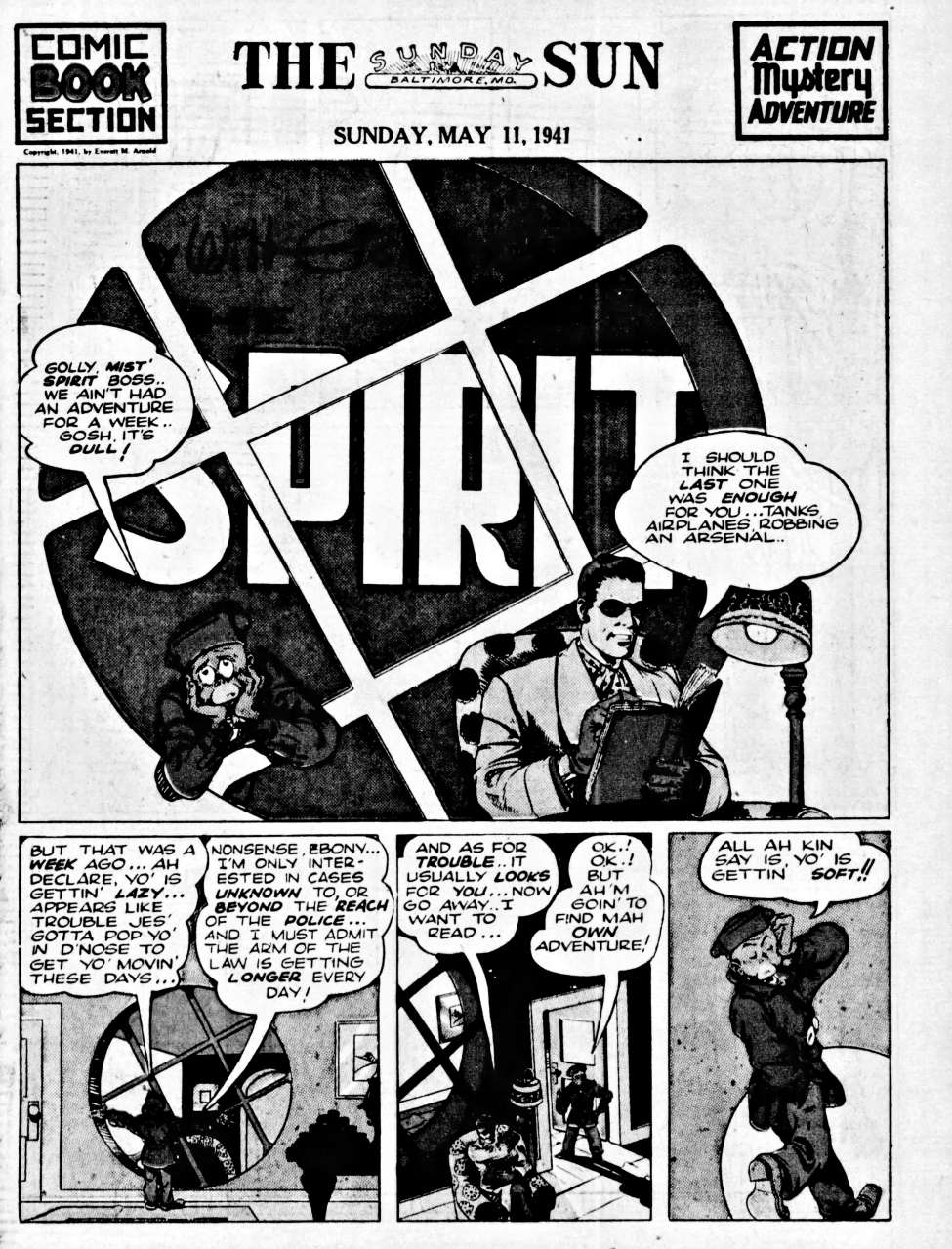 Book Cover For The Spirit (1941-05-11) - Baltimore Sun (b/w)
