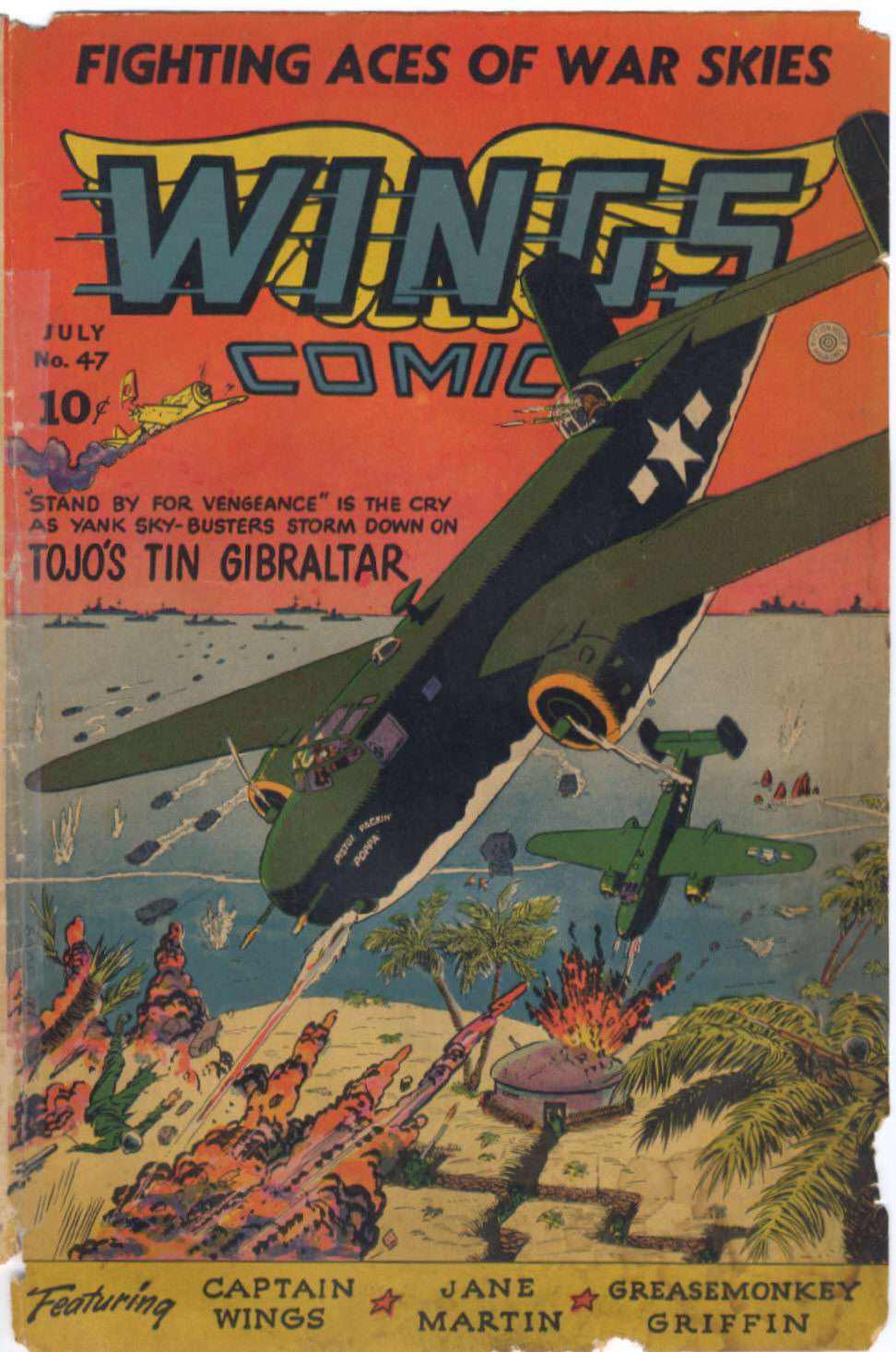 Comic Book Cover For Wings Comics 47 - Version 1