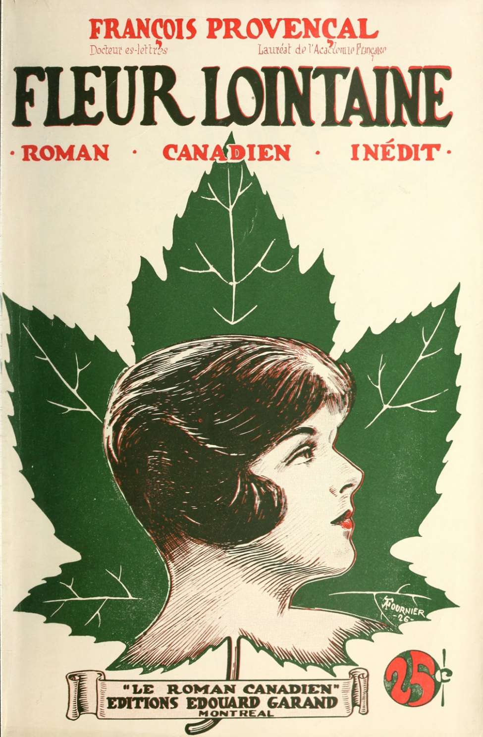 Book Cover For Le Roman Canadien 27 - Fleur lointaine