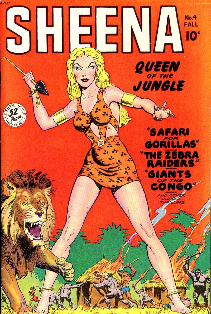 Comic Book Cover For Sheena, Queen of the Jungle 4