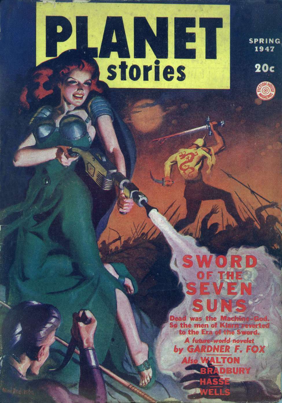 Book Cover For Planet Stories v3 6 - Sword of the Seven Suns - Gardner F. Fox