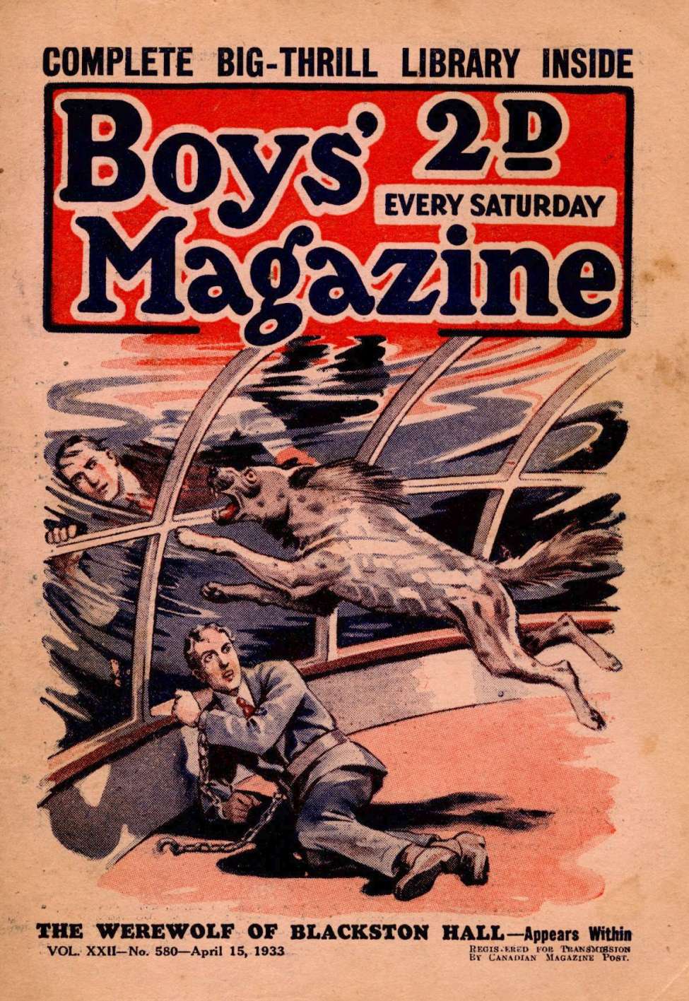 Book Cover For Boys' Magazine 580