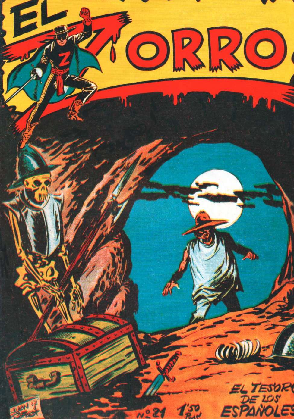 Comic Book Cover For El Zorro 21 - El Tesoro de los Españoles