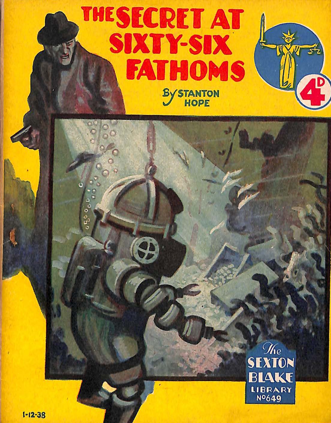Comic Book Cover For Sexton Blake Library S2 649 - The Secret At Sixty-Six Fathoms