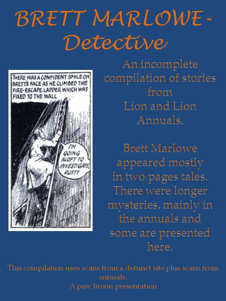 Book Cover For Brett Marlowe - Detective