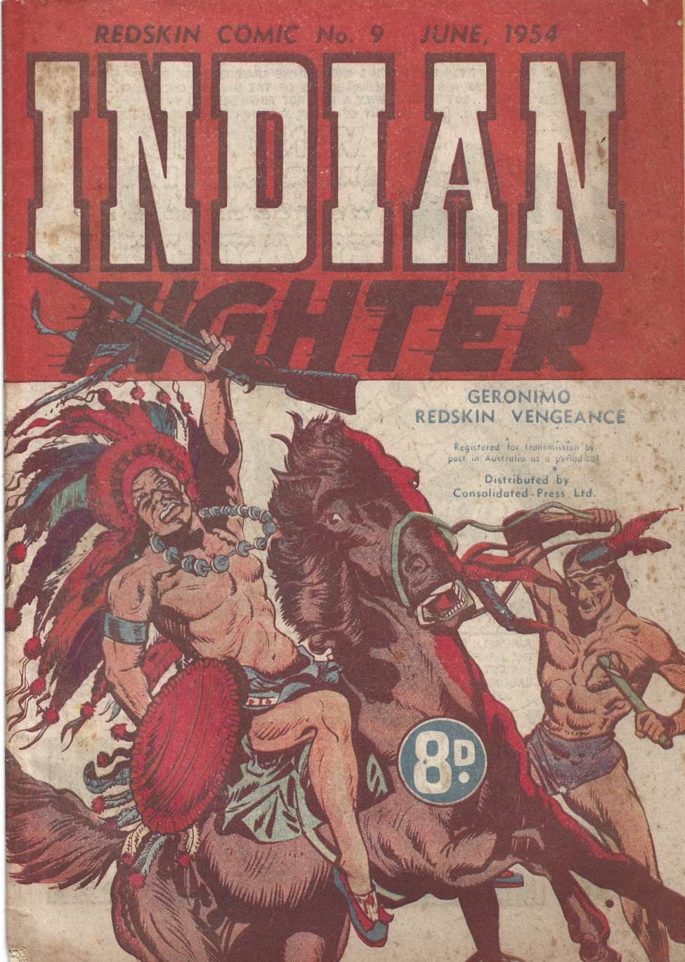 Book Cover For Redskin Comic 9 - Indian Fighter