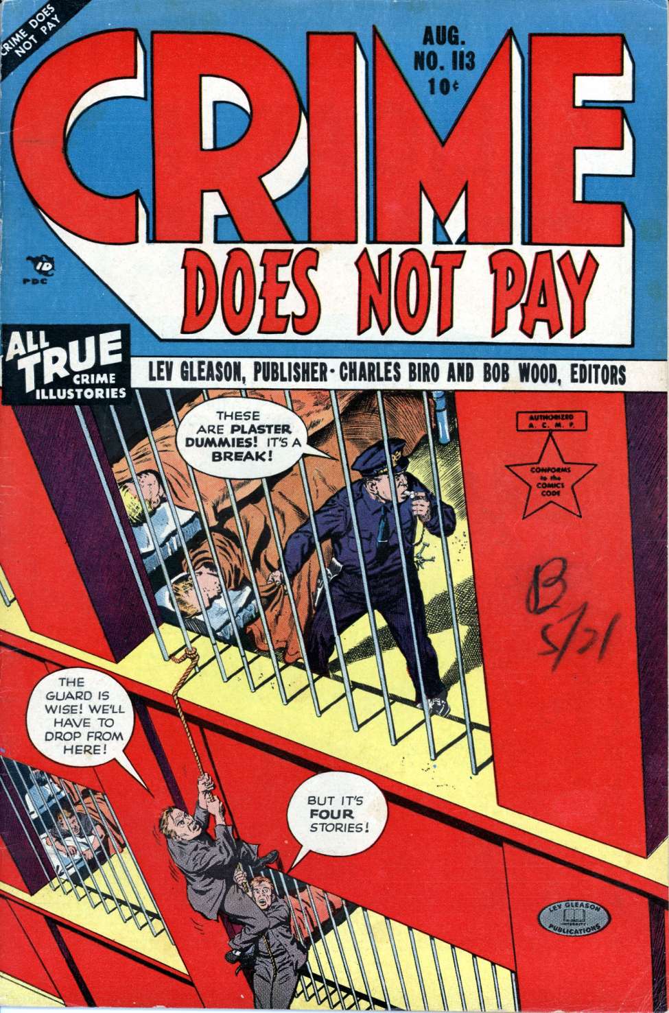Comic Book Cover For Crime Does Not Pay 113