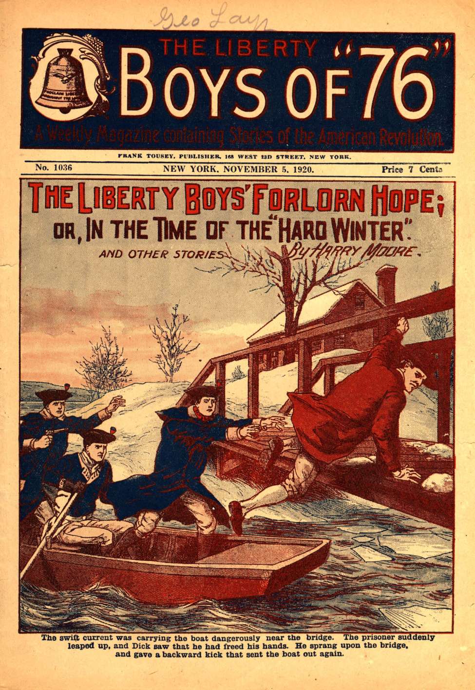 Book Cover For The Liberty Boys of 76 1036 - The Liberty Boys' Forlorn Hope