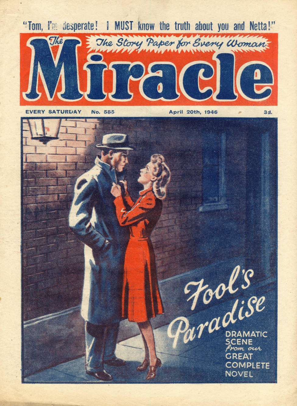 Comic Book Cover For Miracle 585 - Fool's Paradise