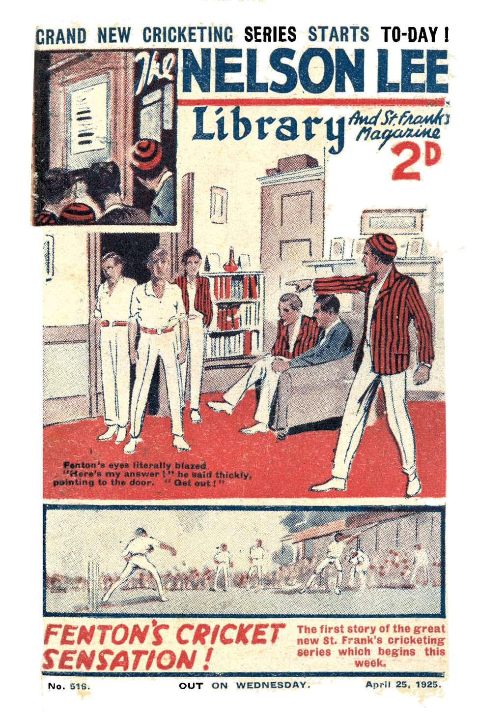 Comic Book Cover For Nelson Lee Library s1 516 - Fenton’s Cricket Sensation