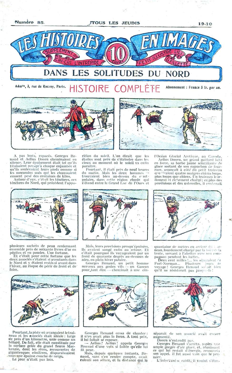 Book Cover For Les Histoires en Images 85 - Dans les Solitudes du Nord