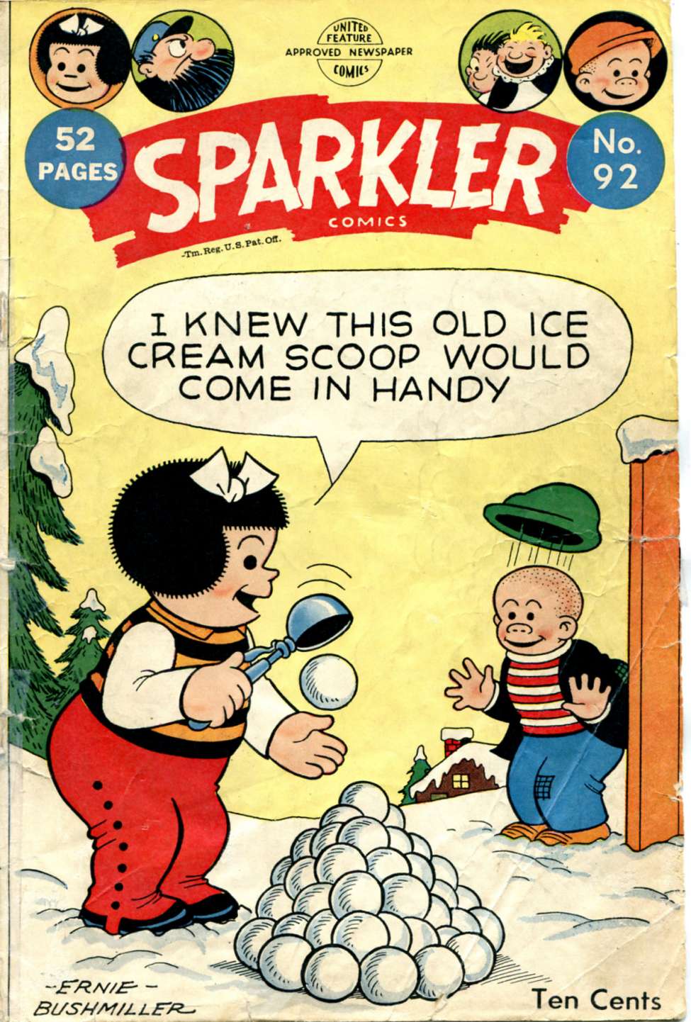 Comic Book Cover For Sparkler Comics 92