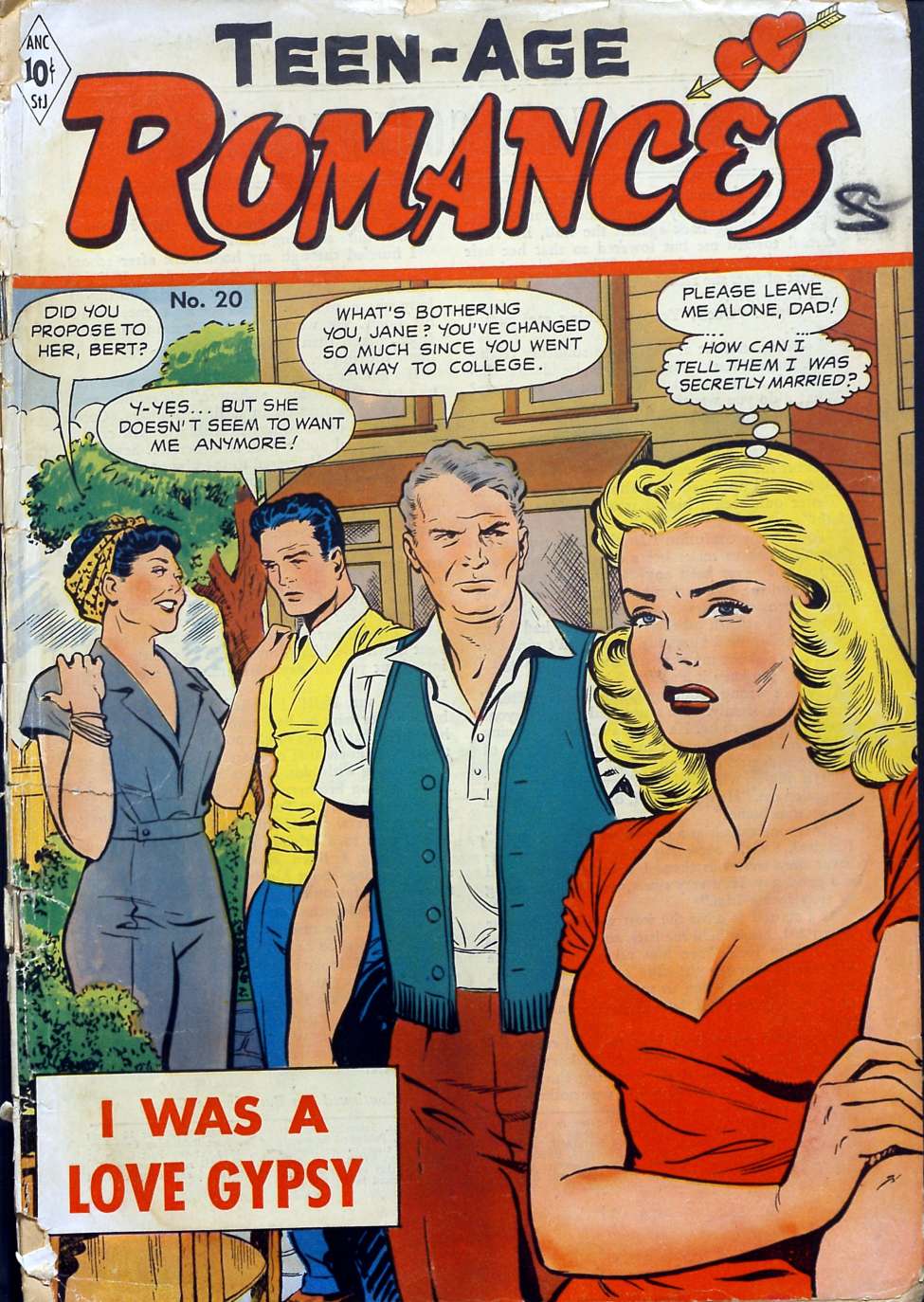 Comic Book Cover For Teen-Age Romances 20