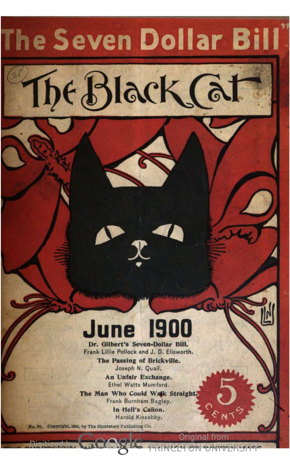 Book Cover For The Black Cat v5 9 - Dr. Gilbert’s Seven-Dollar Bill - Frank Lillie Pollock - J. D. Ellsworth