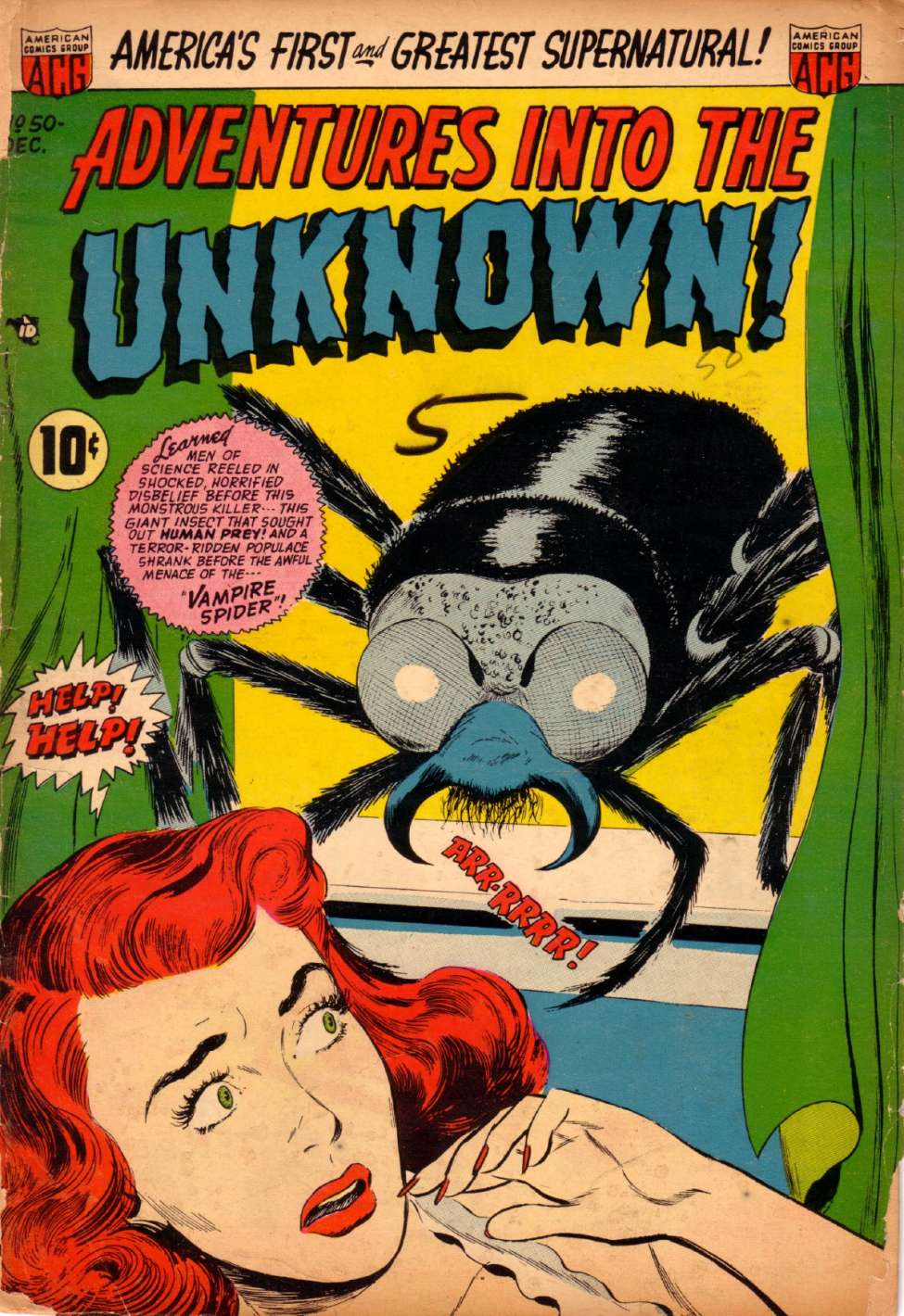 Comic Book Cover For Adventures into the Unknown 50