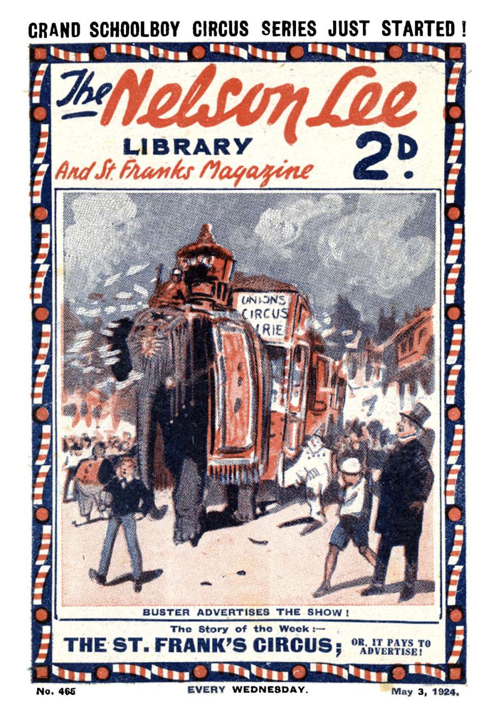 Comic Book Cover For Nelson Lee Library s1 465 - The St. Frank’s Circus