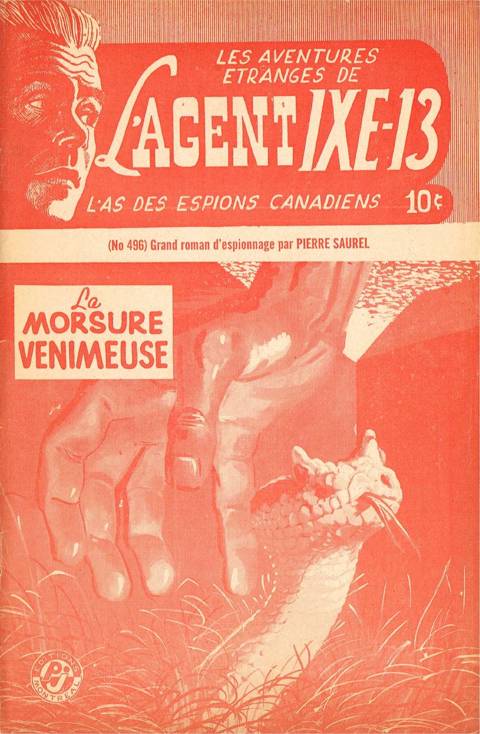 Book Cover For L'Agent IXE-13 v2 496 - La morsure venimeuse