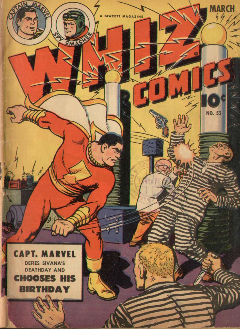 Comic Book Cover For Whiz Comics 52