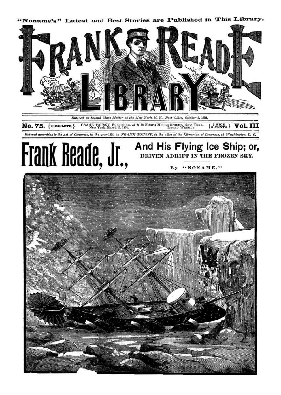 Book Cover For v03 75 - Frank Reade, Jr. and His Flying Ice Ship