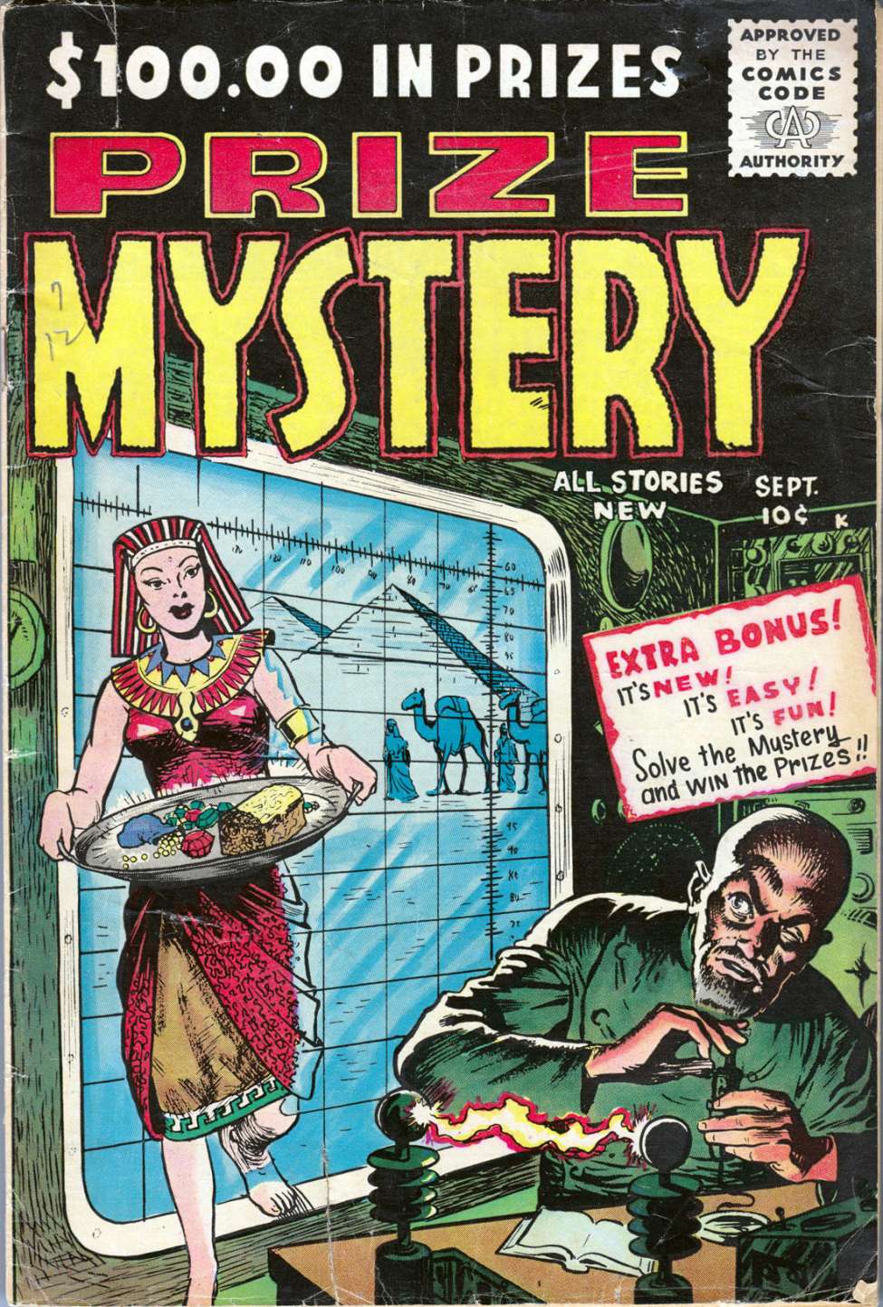 Comic Book Cover For Prize Mystery 3