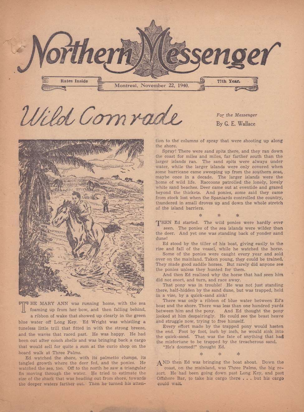 Comic Book Cover For Northern Messenger (1940-11-22)
