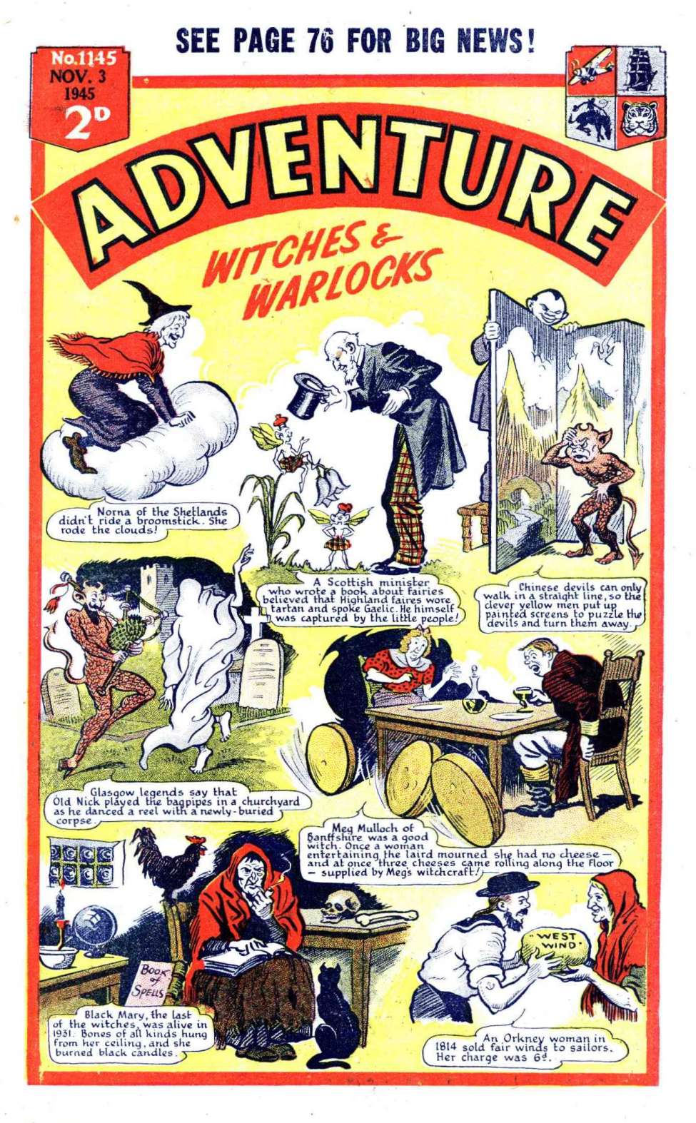 Comic Book Cover For Adventure 1145