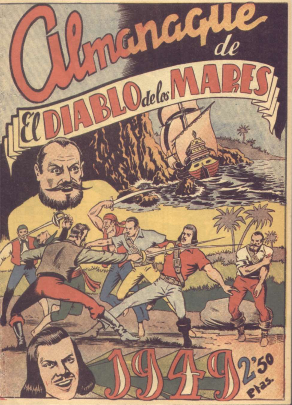 Comic Book Cover For Almanaque 1949 Diablo de los Mares