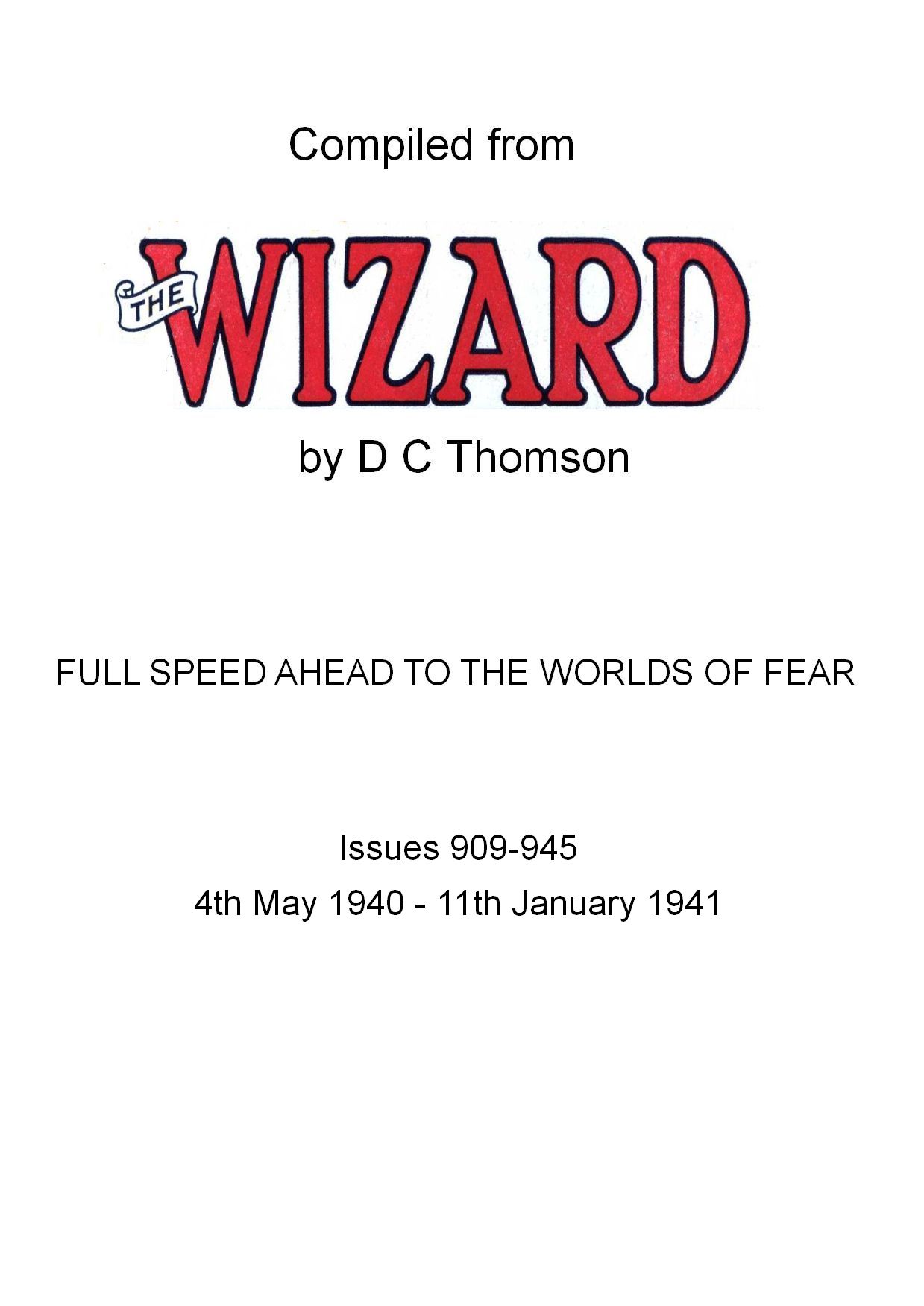 Book Cover For Full Speed Ahead To The Worlds Of Fear