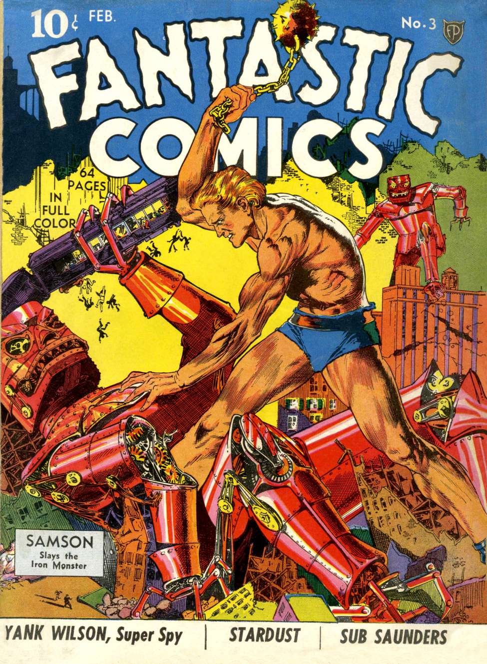 Comic Book Cover For Fantastic Comics 3 - Version 2
