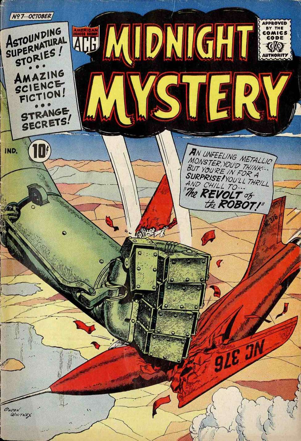 Comic Book Cover For Midnight Mystery 7