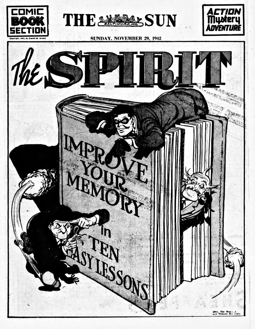 Book Cover For The Spirit (1942-11-29) - Baltimore Sun (b/w)