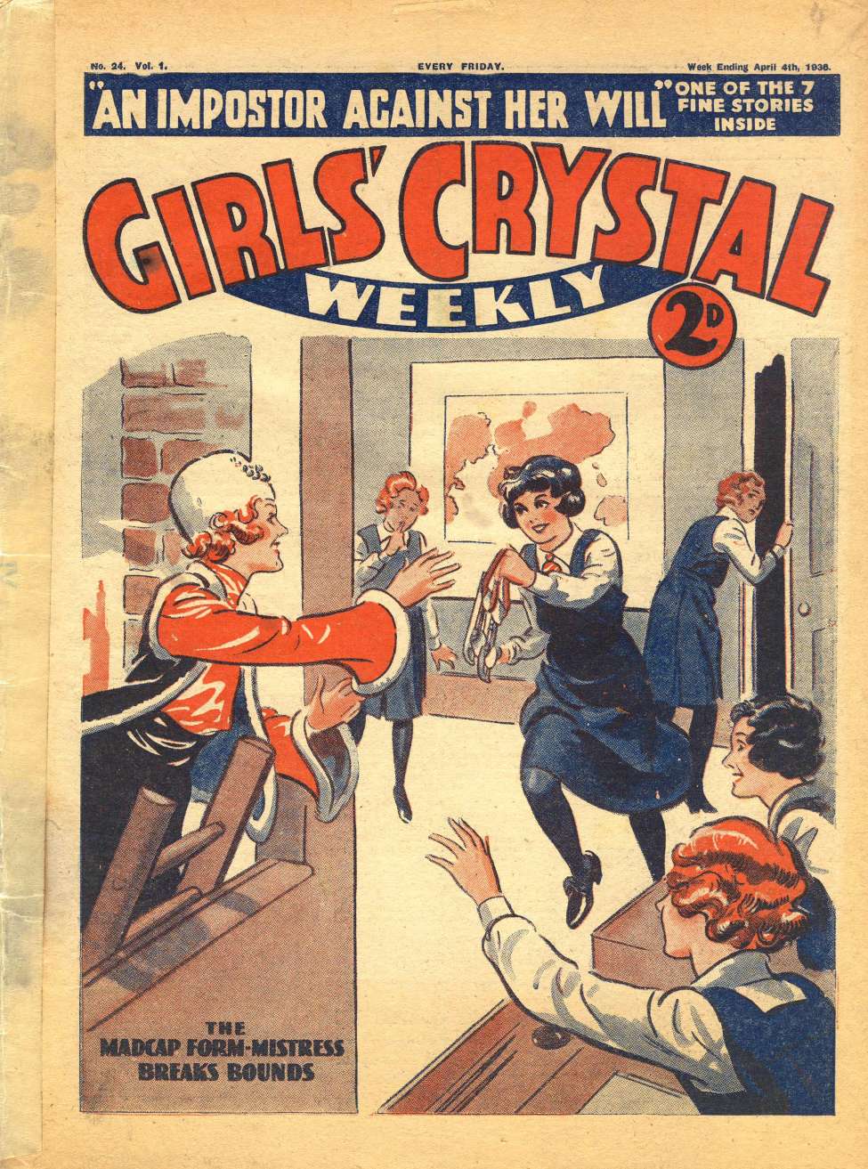 Book Cover For Girls' Crystal 24 - Madcap Form-Mistress Breaks Bounds